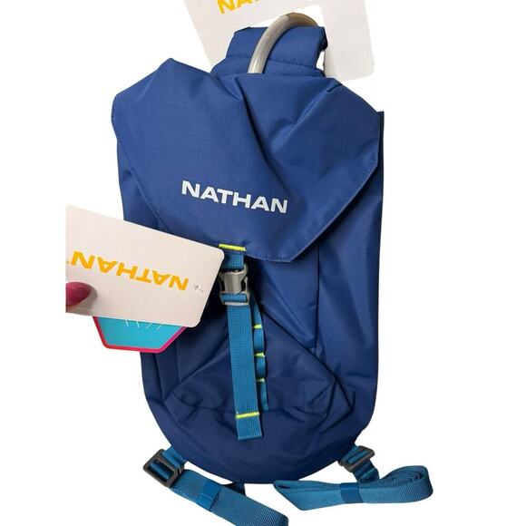 Nathan NEW Limitless 6L Hydration Sling, Two Side Pockets Pacific Blue HydraPak - Picture 2 of 6